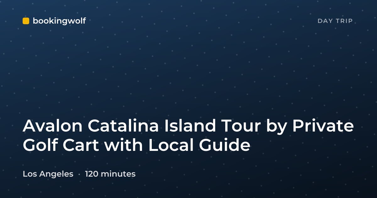 Avalon Catalina Island Tour by Private Golf Cart with Local Guide