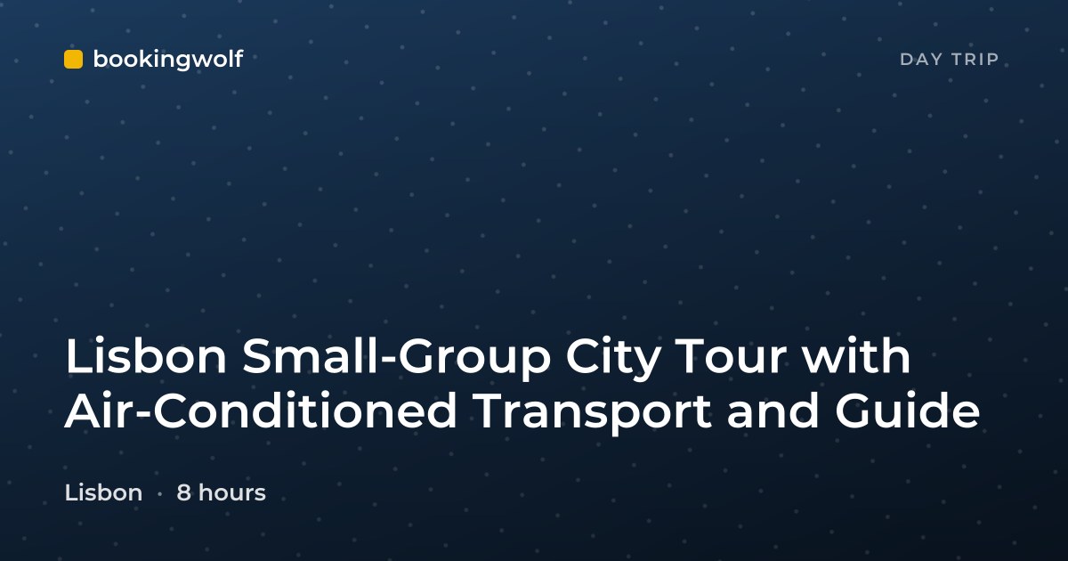 Lisbon Small-Group City Tour with Air-Conditioned Transport and Guide