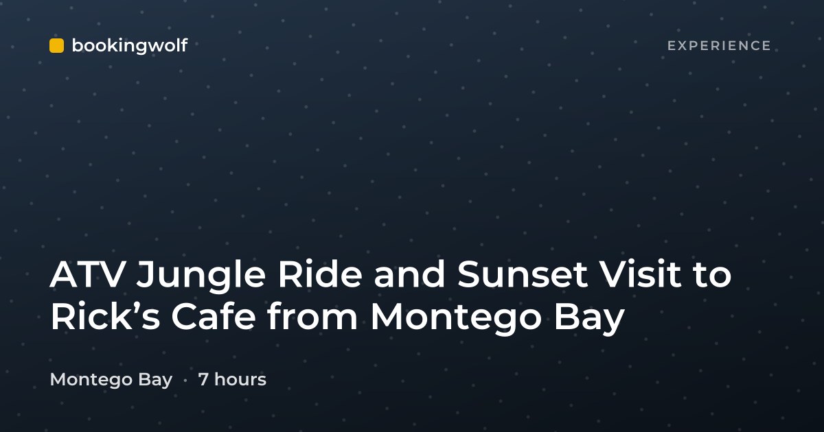 ATV Jungle Ride and Sunset Visit to Rick’s Cafe from Montego Bay