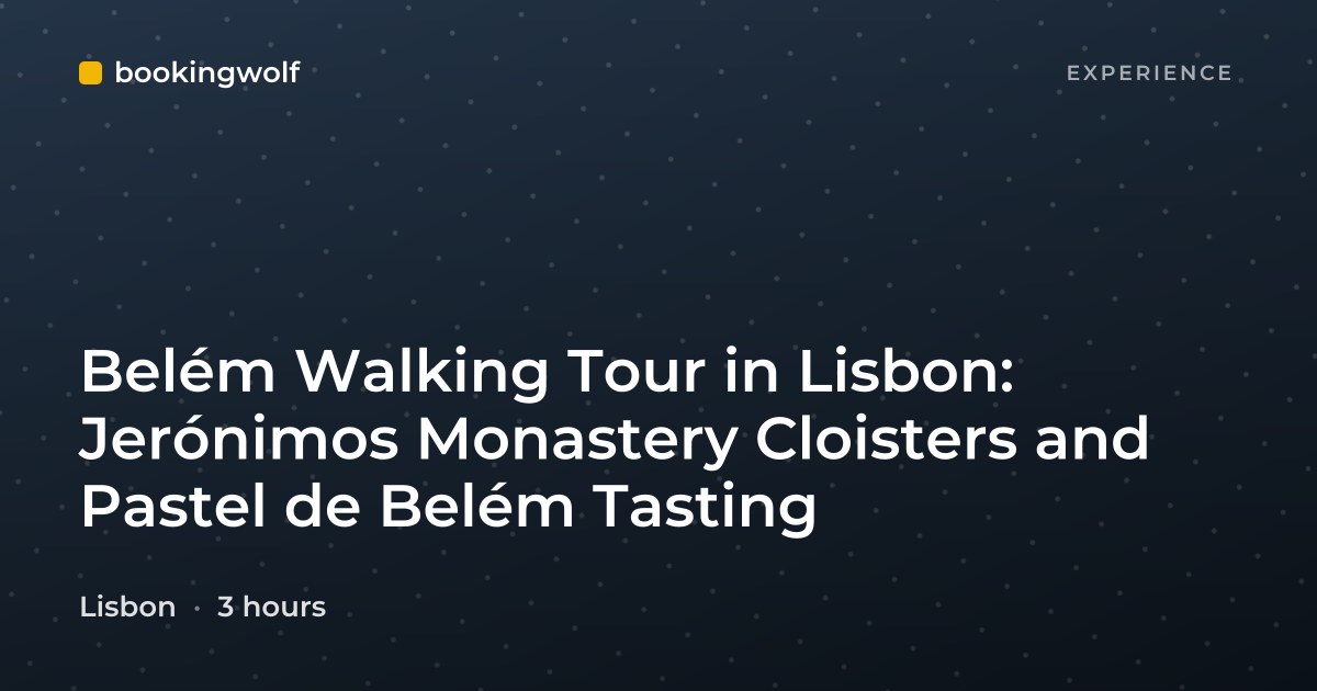 Belém Walking Tour in Lisbon: Jerónimos Monastery Cloisters and Pastel de Belém Tasting