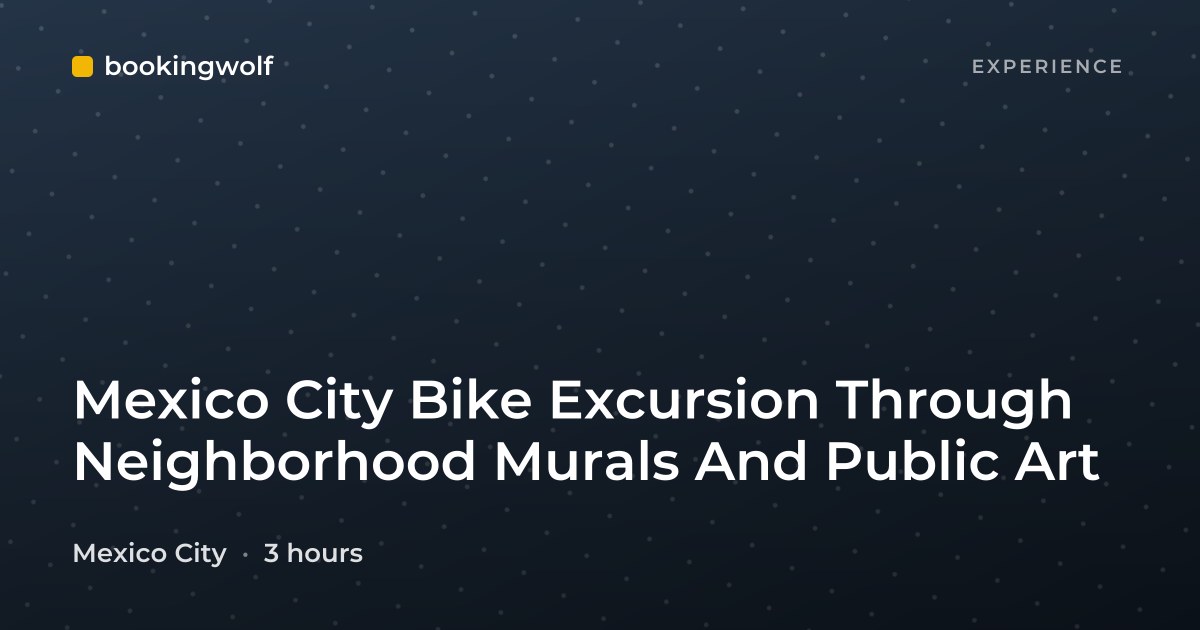 Mexico City Bike Excursion Through Neighborhood Murals And Public Art