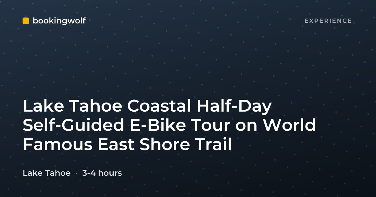Lake Tahoe Coastal Half-Day Self-Guided E-Bike Tour on World Famous East Shore Trail