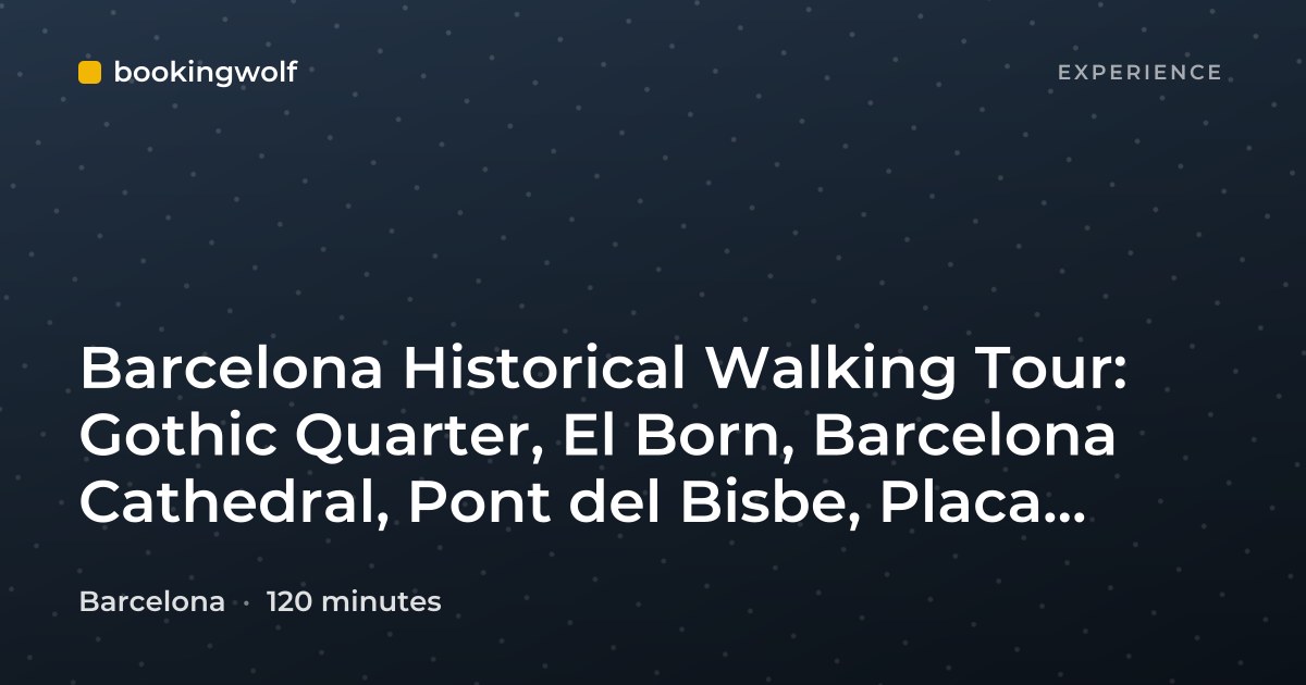 Barcelona Historical Walking Tour: Gothic Quarter, El Born, Barcelona Cathedral, Pont del Bisbe, Placa Sant Felip Neri