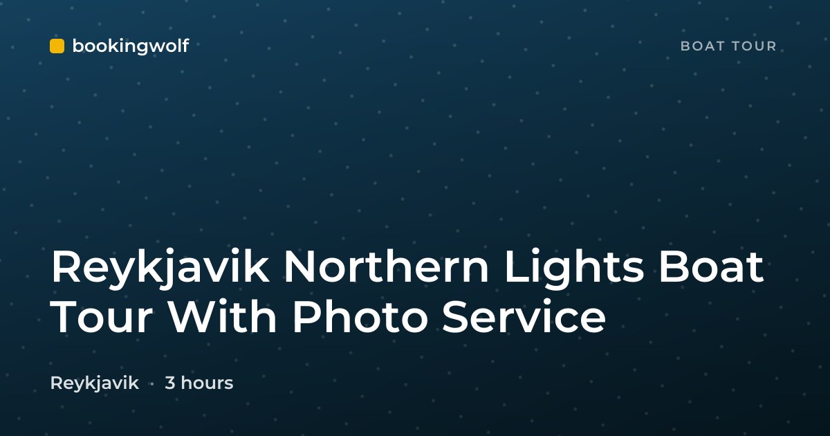Reykjavik Northern Lights Boat Tour With Photo Service