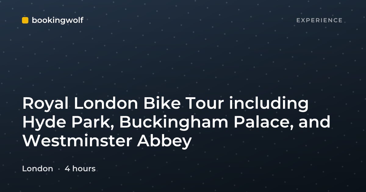 Royal London Bike Tour including Hyde Park, Buckingham Palace, and Westminster Abbey