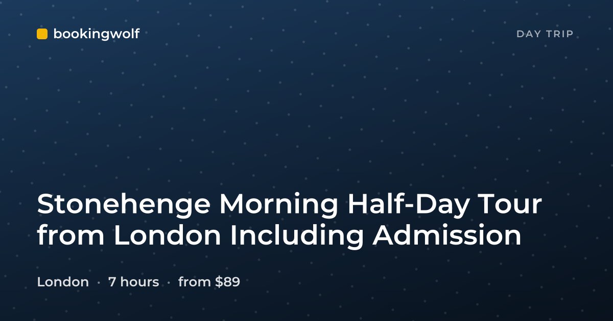 Stonehenge Morning Half-Day Tour from London Including Admission