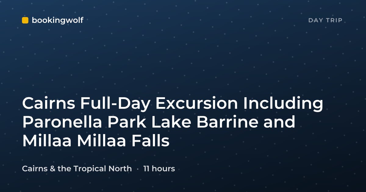 Cairns Full-Day Excursion Including Paronella Park Lake Barrine and Millaa Millaa Falls