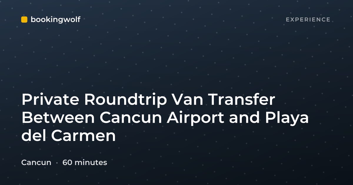 Private Roundtrip Van Transfer Between Cancun Airport and Playa del Carmen