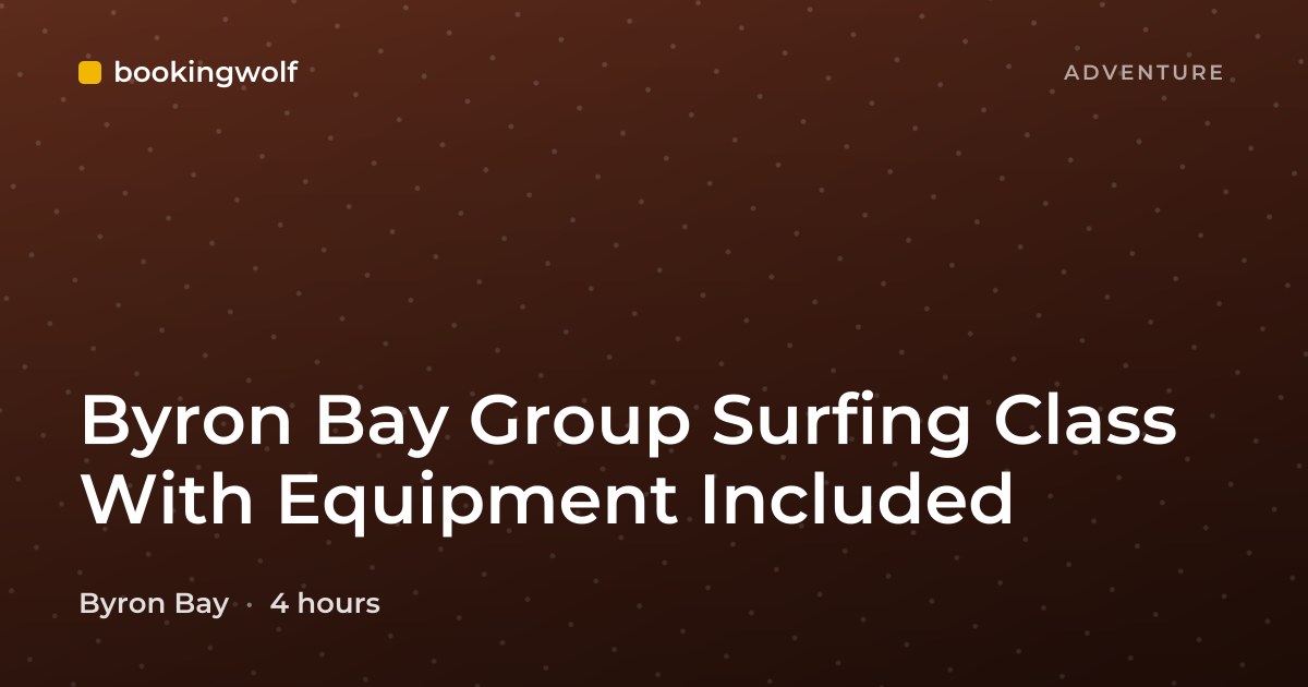 Byron Bay Group Surfing Class With Equipment Included