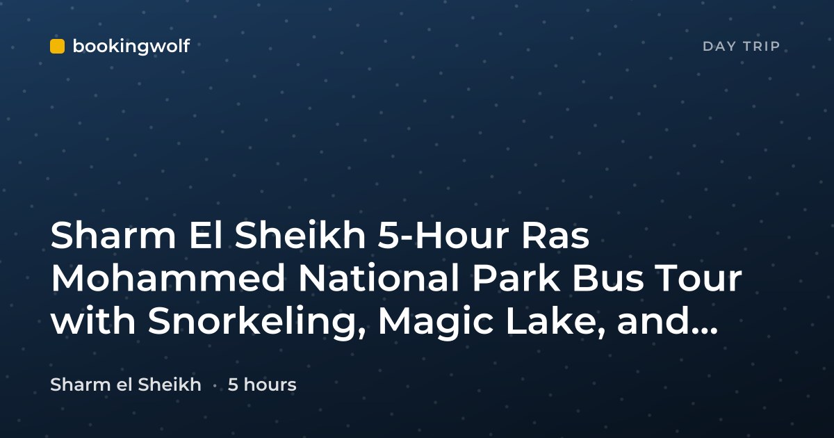 Sharm El Sheikh 5-Hour Ras Mohammed National Park Bus Tour with Snorkeling, Magic Lake, and Earthquake Crack