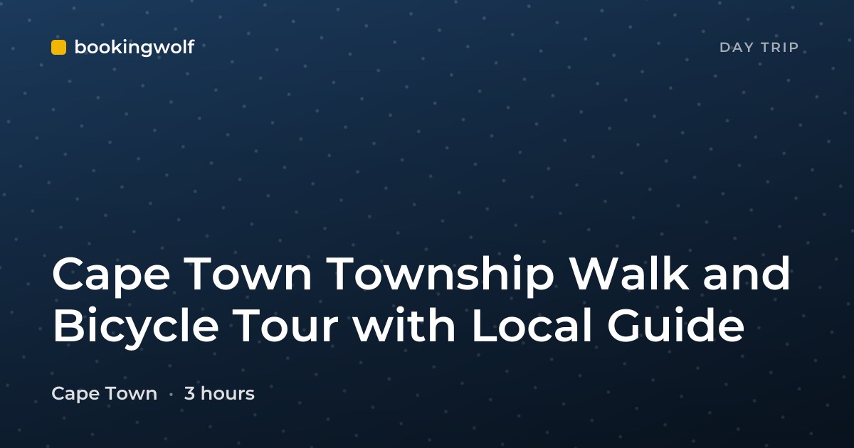 Cape Town Township Walk and Bicycle Tour with Local Guide