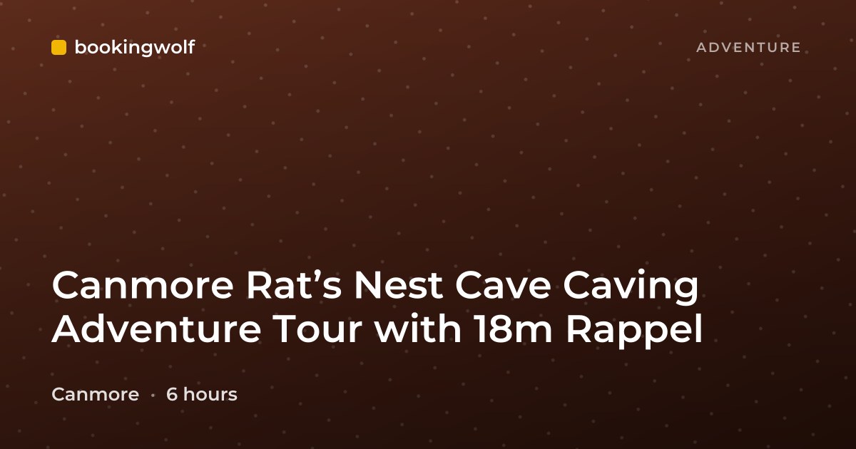 Canmore Rat’s Nest Cave Caving Adventure Tour with 18m Rappel