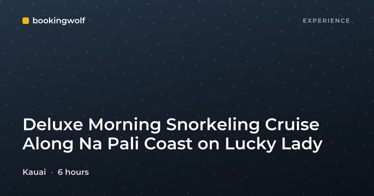 Deluxe Morning Snorkeling Cruise Along Na Pali Coast on Lucky Lady
