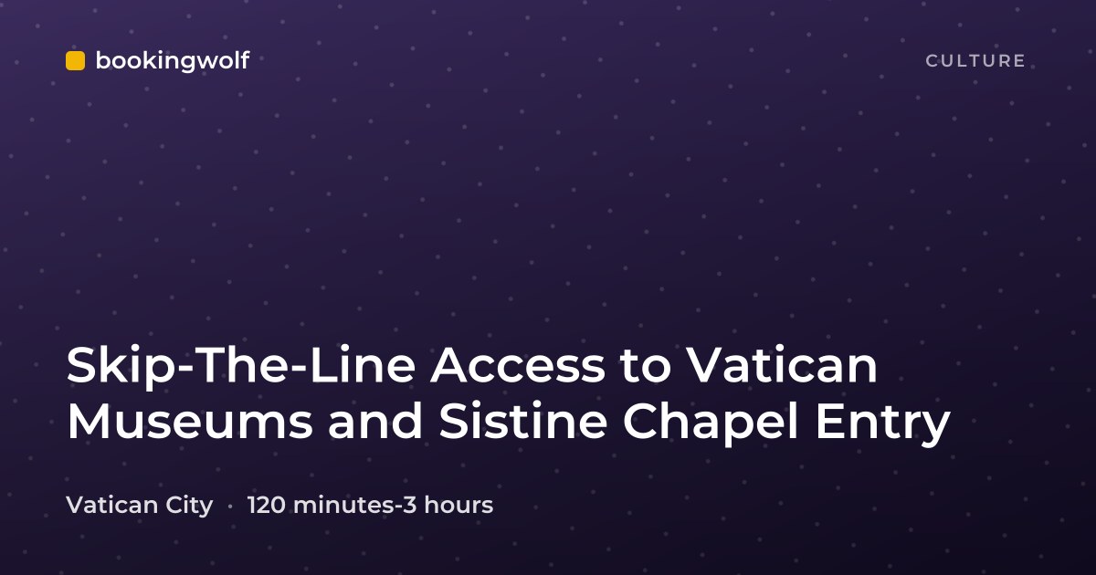 Skip-The-Line Access to Vatican Museums and Sistine Chapel Entry