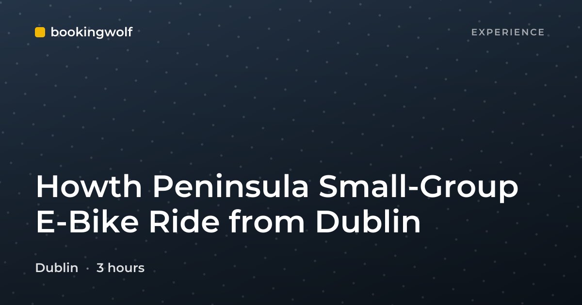 Howth Peninsula Small-Group E-Bike Ride from Dublin
