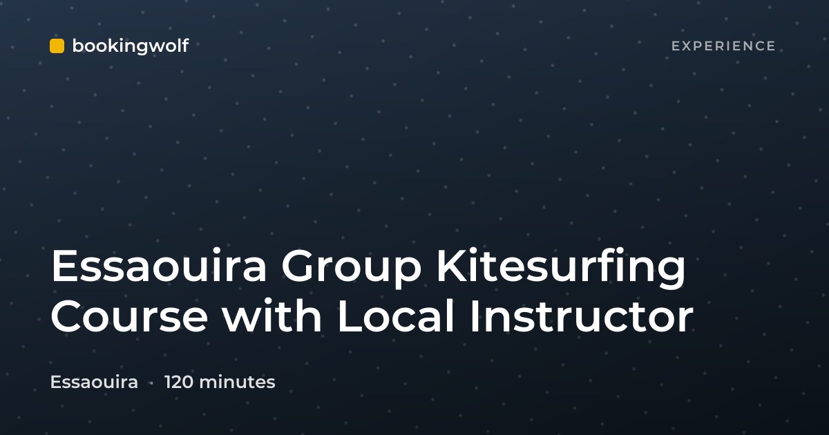 Essaouira Group Kitesurfing Course with Local Instructor