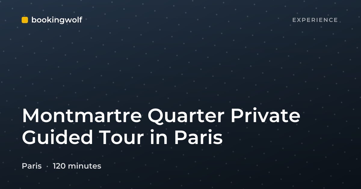 Montmartre Quarter Private Guided Tour in Paris