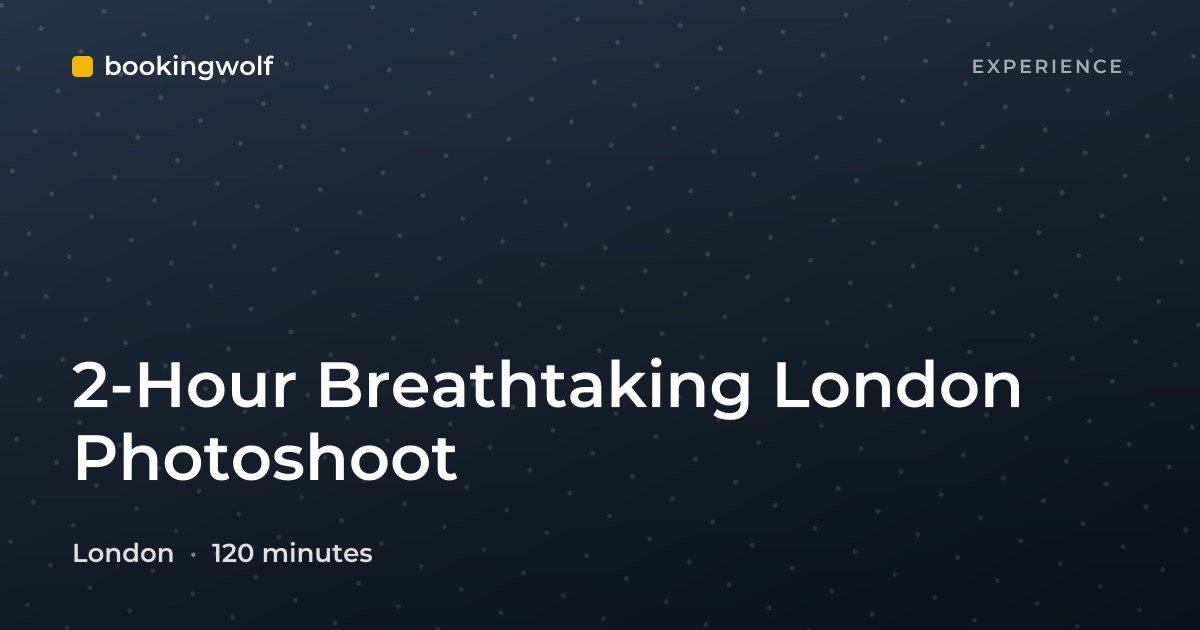 2-Hour Breathtaking London Photoshoot