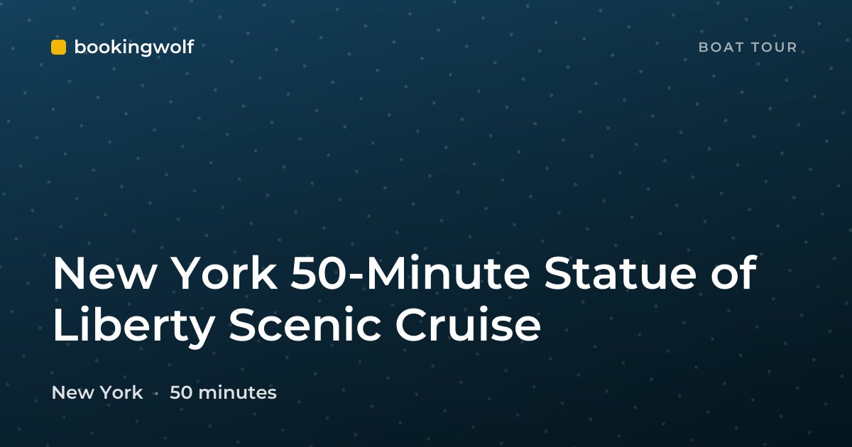 New York 50-Minute Statue of Liberty Scenic Cruise