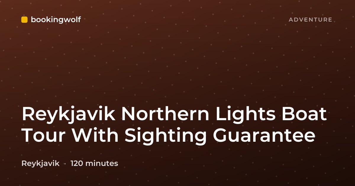Reykjavik Northern Lights Boat Tour With Sighting Guarantee