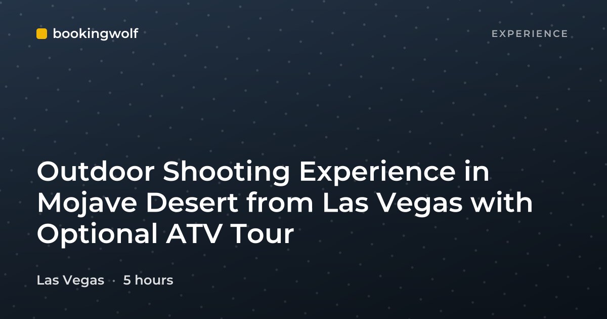 Outdoor Shooting Experience in Mojave Desert from Las Vegas with Optional ATV Tour