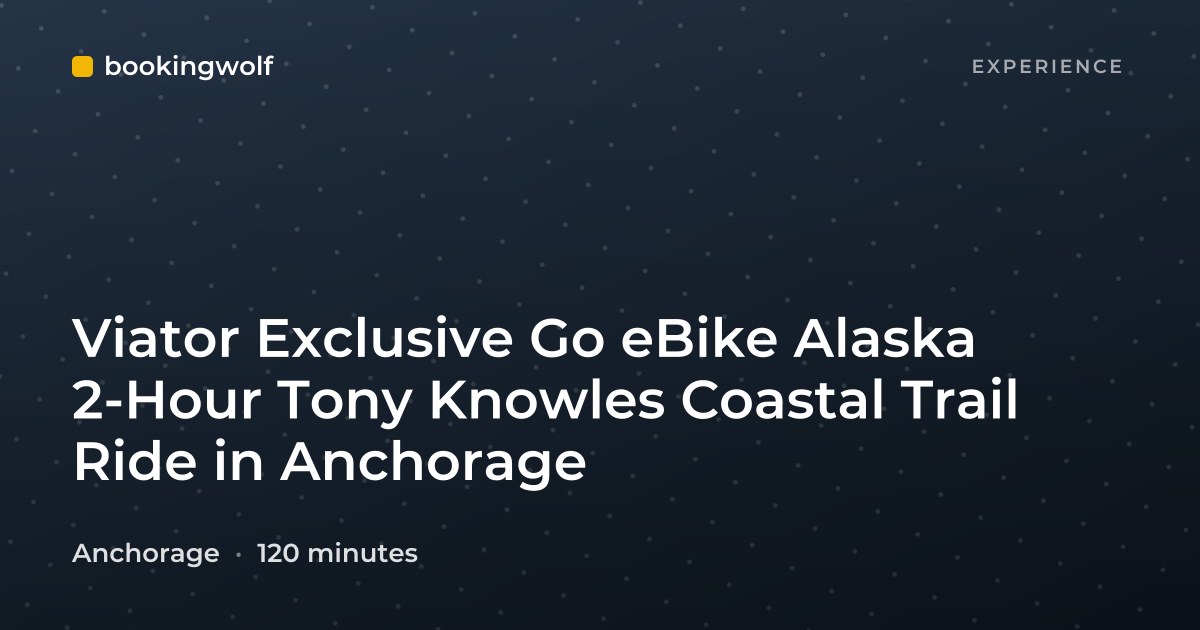 Viator Exclusive Go eBike Alaska 2-Hour Tony Knowles Coastal Trail Ride in Anchorage