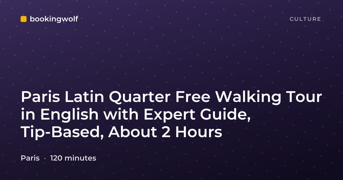 Paris Latin Quarter Free Walking Tour in English with Expert Guide, Tip-Based, About 2 Hours