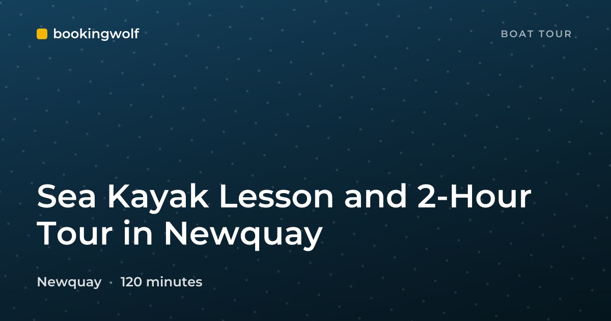 Sea Kayak Lesson and 2-Hour Tour in Newquay