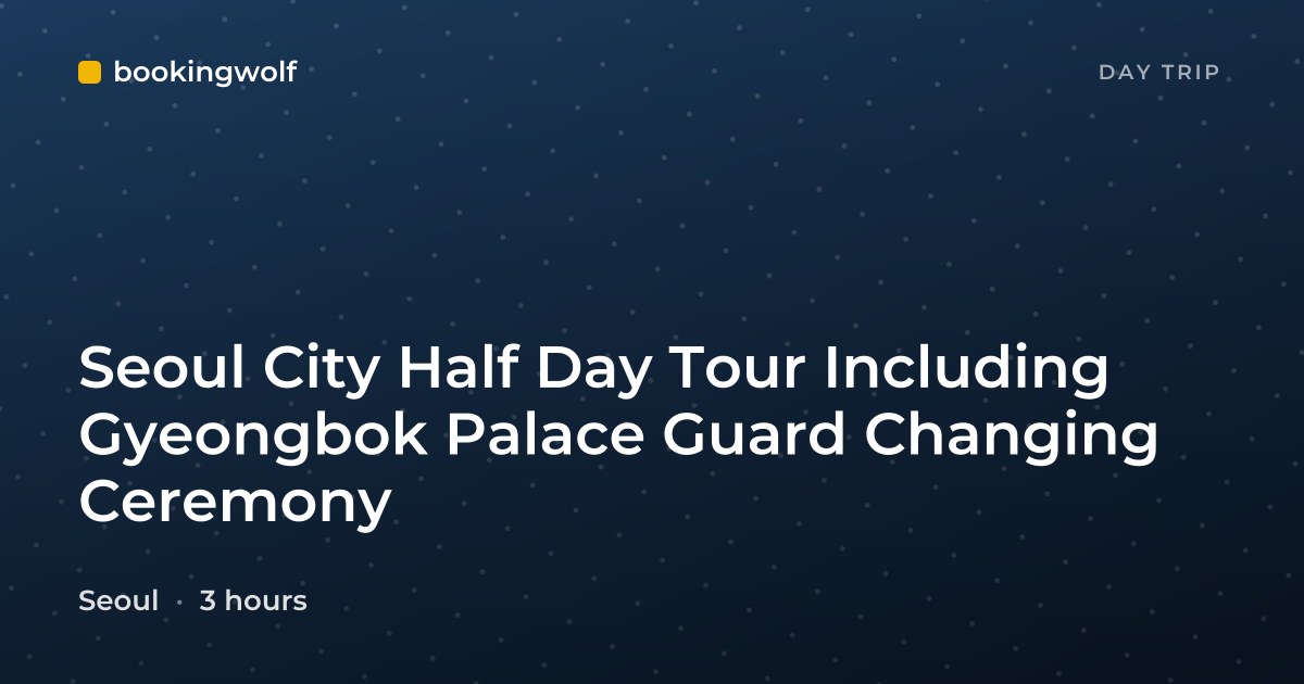 Seoul Half-Day City Tour: Jogyesa Temple, Gyeongbokgung Palace Guard Changing Ceremony & National Folk Museum