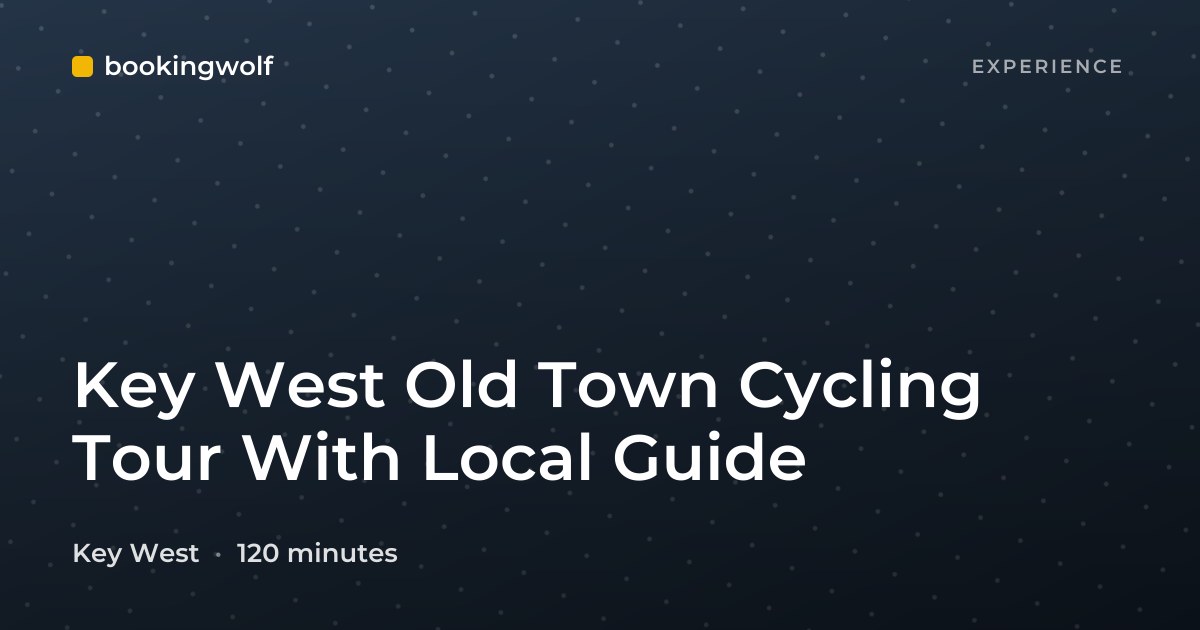 Key West Old Town Cycling Tour With Local Guide