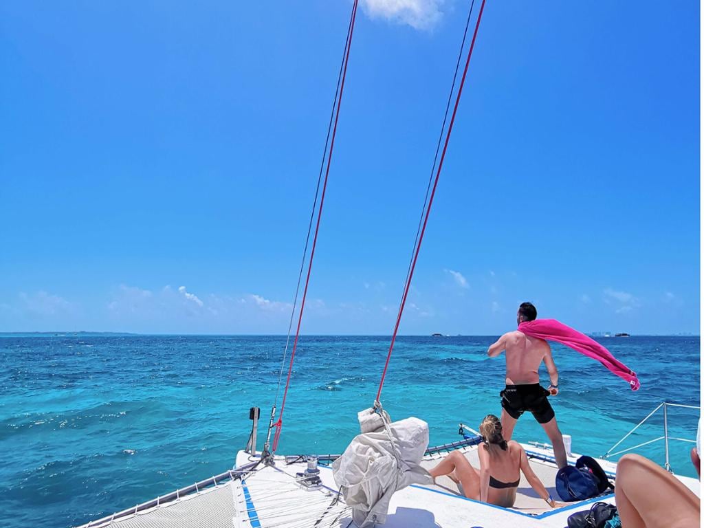 Private Catamaran Tour to Isla Mujeres - optional transfers