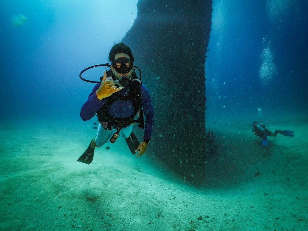 Certified Diving in the Sunken Ship