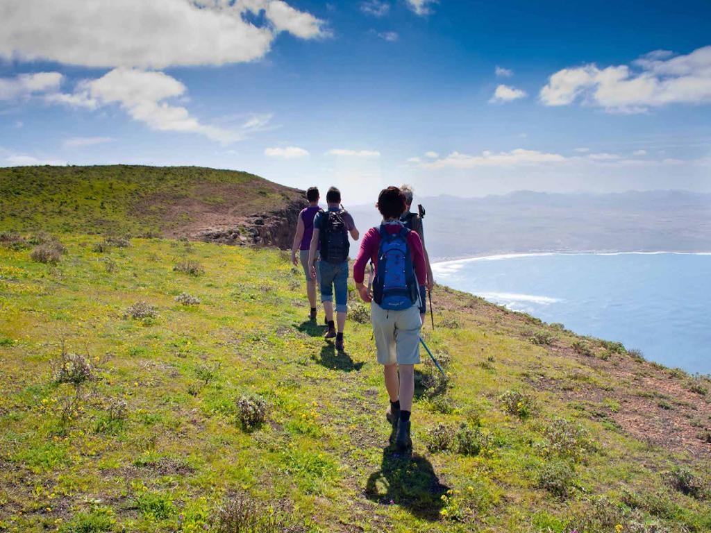 Hiking route to Volcano La Corona and Riscos de Famara