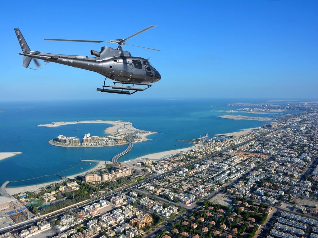Dubai Helicopter Private Tour with Return Transfers